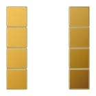 JUNG - Tastensatz 4fach, F50, Serie LS, goldfarben