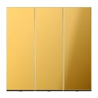 JUNG - Wippe 3fach, Metall goldfarben PVD-beschichtet, Serie LS, goldfarben