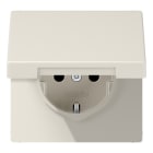 JUNG - SCHUKO Steckdose, 16A 250V ~, SAFETY+, Klappdeckel, Thermoplast, Serie LS, weiss