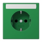 JUNG - SCHUKO Steckdose, 16A 250V ~, Schriftfeld, SAFETY+, Thermoplast, grün (für SV)