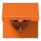 JUNG - SCHUKO Steckdose, 16A 250V ~, Klappdeckel, Thermoplast, orange (für ZSV)