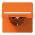 JUNG - SCHUKO Steckdose, 16A 250V ~, Schriftfeld, Klappdeckel, Thermoplast, orange
