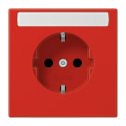 JUNG - SCHUKO Steckdose, 16 A 250V ~, mit Schriftfeld, Thermoplast, Serie LS, rot
