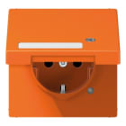 JUNG - SCHUKO Steckdose, 16A 250V ~, mit Funktionsanzeige, Schriftfeld, Klappdeckel