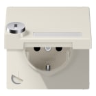 JUNG - SCHUKO Steckdose, 16A 250V ~, Schriftfeld, Klappdeckel, mit Sicherheitsschloss