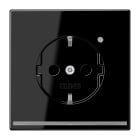 JUNG - SCHUKO Steckdose, 16A 250V ~, mit LED-Orientierungslicht, Thermoplast, schwarz