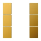 JUNG - Tastensatz 3fach, F50, Serie LS, vergoldet