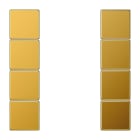 JUNG - Tastensatz 4fach, F50, Serie LS, vergoldet