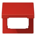 JUNG - Klappdeckel mit Rückstellfeder, Thermoplast, Serie LS, rot