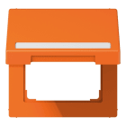 JUNG - Klappdeckel mit Rückstellfeder, Serie LS, orange (für ZSV)