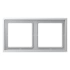 JUNG - Rahmen 2fach, Thermoplast lackiert, LS ZERO, Aluminium