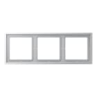 JUNG - Rahmen 3fach, Thermoplast lackiert, LS ZERO, Aluminium