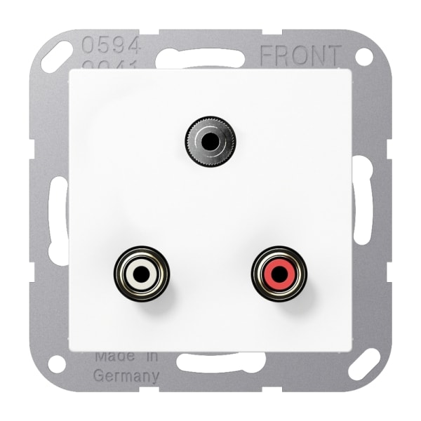 JUNG - Multimedia-Anschlusssystem Cinch Audio / Miniklinke 3,5mm, Serie AS/A,
