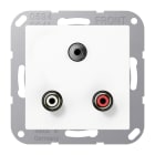 JUNG - Multimedia-Anschlusssystem Cinch Audio / Miniklinke 3,5mm, Serie AS/A,