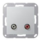 JUNG - Multimedia-Anschlusssystem Cinch Audio, Serie A, aluminium