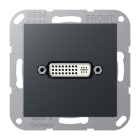 JUNG - Multimedia-Anschlusssystem DVI, Serie A, anthrazit matt