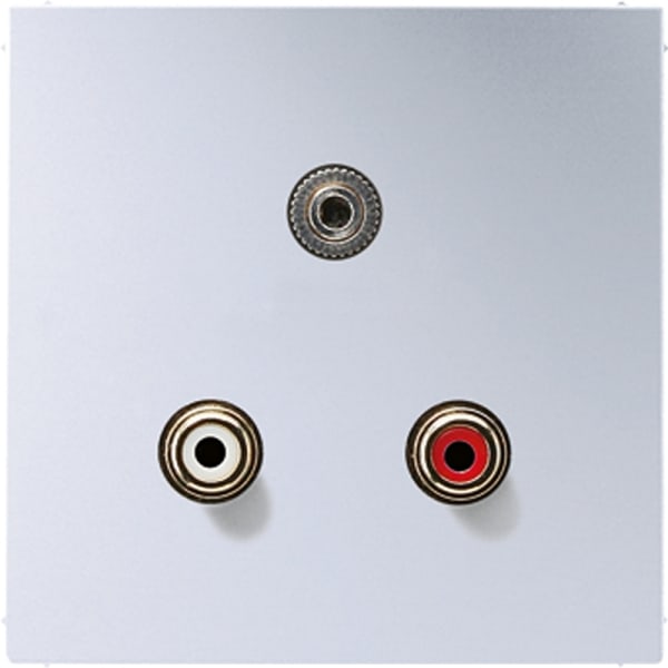 JUNG - Multimedia-Anschlusssystem Cinch Audio / Miniklinke 3,5mm, Serie LS, Aluminium