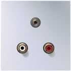JUNG - Multimedia-Anschlusssystem Cinch Audio / Miniklinke 3,5mm, Serie LS, Aluminium