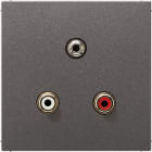 JUNG - Multimedia-Anschlusssystem Cinch Audio / Miniklinke 3,5mm, anthrazit