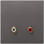 JUNG - Multimedia-Anschlusssystem Cinch Audio, anthrazit