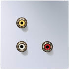 JUNG - Multimedia-Anschlusssystem Cinch Audio / Composite Video, Serie LS, Aluminium
