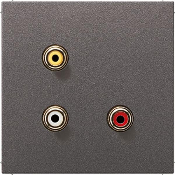 JUNG - Multimedia-Anschlusssystem Cinch Audio / Composite Video, anthrazit