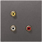 JUNG - Multimedia-Anschlusssystem Cinch Audio / Composite Video, anthrazit