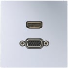JUNG - Multimedia-Anschlusssystem HDMI / VGA, Serie LS, Aluminium