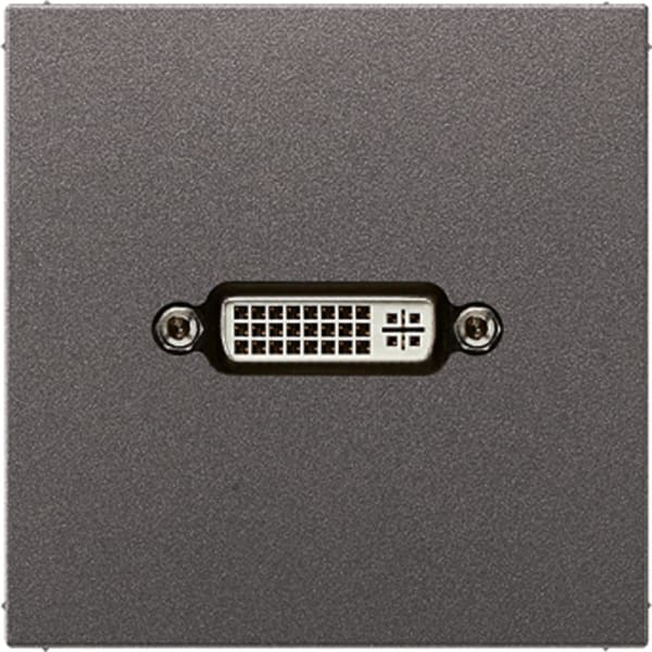 JUNG - Multimedia-Anschlusssystem DVI, Serie LS, anthrazit (lackiertes Aluminium)