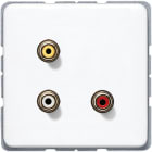 JUNG - Multimedia-Anschlusssystem Cinch Audio / Composite Video, Serie CD, alpinweiss