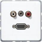 JUNG - Multimedia-Anschlusssystem Cinch Audio / Miniklinke 3,5mm / VGA, Serie CD,