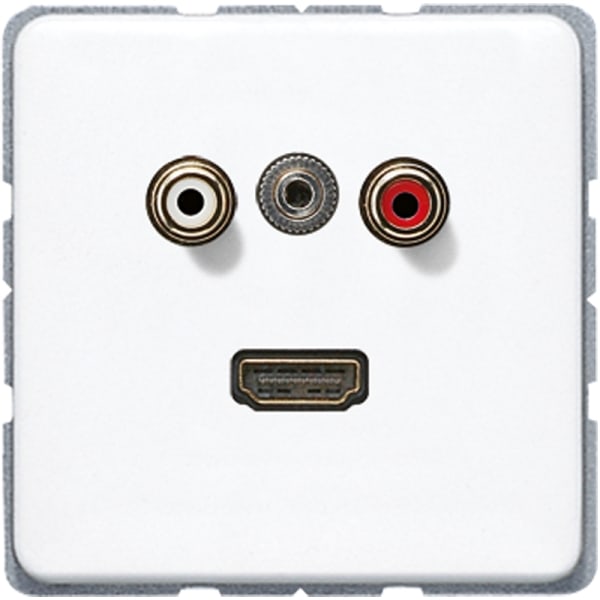 JUNG - Multimedia-Anschlusssystem Cinch Audio / Miniklinke 3,5mm / HDMI, Serie CD,