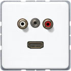 JUNG - Multimedia-Anschlusssystem Cinch Audio / Miniklinke 3,5mm / HDMI, Serie CD,