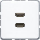 JUNG - Multimedia-Anschlusssystem 2 x HDMI, Serie CD, alpinweiss