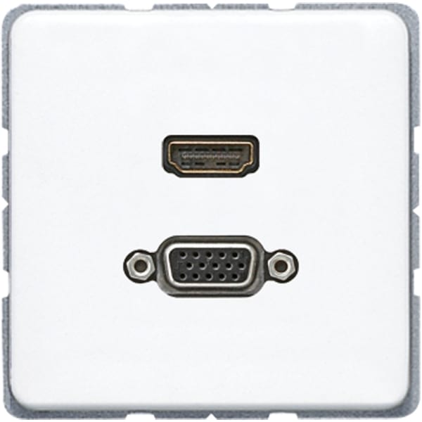 JUNG - Multimedia-Anschlusssystem HDMI / VGA, Serie CD, alpinweiss