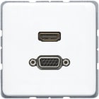 JUNG - Multimedia-Anschlusssystem HDMI / VGA, Serie CD, alpinweiss