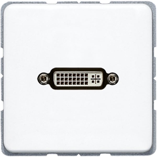 JUNG - Multimedia-Anschlusssystem DVI, Serie CD, alpinweiss