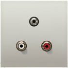 JUNG - Multimedia-Anschlusssystem Cinch Audio / Miniklinke 3,5mm, Serie LS, Edelstahl