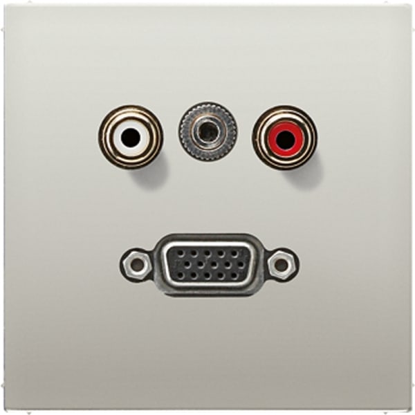 JUNG - Multimedia-Anschlusssystem Cinch Audio / Miniklinke 3,5mm / VGA, Serie LS, edst