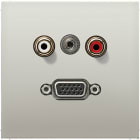 JUNG - Multimedia-Anschlusssystem Cinch Audio / Miniklinke 3,5mm / VGA, Serie LS, edst