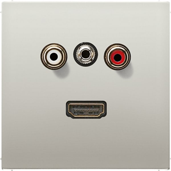 JUNG - Multimedia-Anschlusssystem Cinch Audio / Miniklinke 3,5mm / HDMI, Serie LS, edst