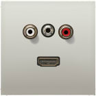 JUNG - Multimedia-Anschlusssystem Cinch Audio / Miniklinke 3,5mm / HDMI, Serie LS, edst