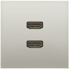 JUNG - Multimedia-Anschlusssystem 2 x HDMI, Serie LS, Edelstahl