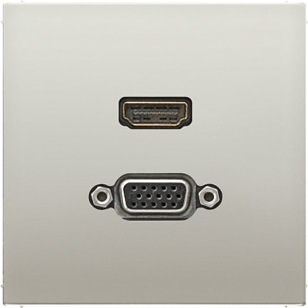 JUNG - Multimedia-Anschlusssystem HDMI / VGA, Serie LS, Edelstahl