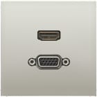 JUNG - Multimedia-Anschlusssystem HDMI / VGA, Serie LS, Edelstahl