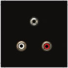 JUNG - Multimedia-Anschlusssystem Cinch Audio / Miniklinke 3,5mm, Serie LS, schwarz