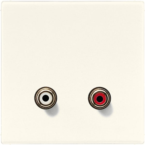 JUNG - Multimedia-Anschlusssystem Cinch Audio, Serie LS, weiss