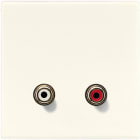 JUNG - Multimedia-Anschlusssystem Cinch Audio, Serie LS, weiss