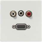 JUNG - Multimedia-Anschlusssystem Cinch Audio / Miniklinke 3,5mm / VGA, lichtgrau