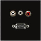 JUNG - Multimedia-Anschlusssystem Cinch Audio / Miniklinke 3,5mm / VGA, schwarz